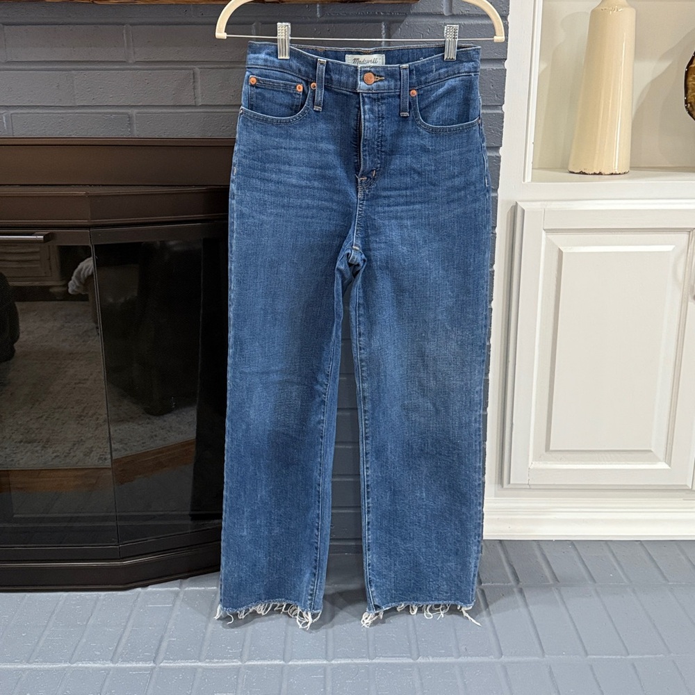 Madewell, slim wide-leg crop jean, sz 25
